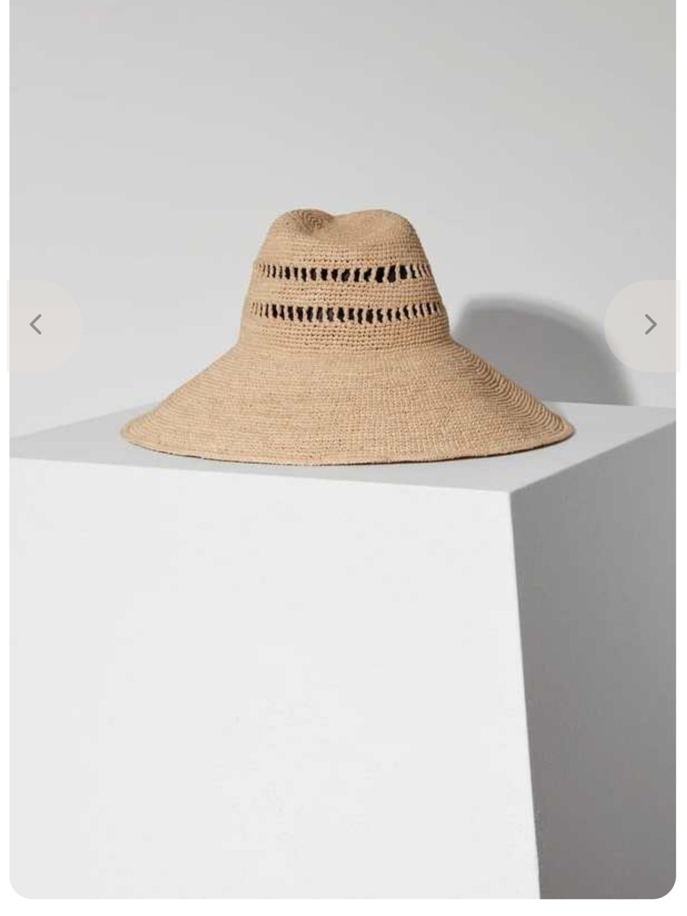 New Janessa Leon Harlow  Wide Brim Sun Hat - Beige - Picture 8 of 10